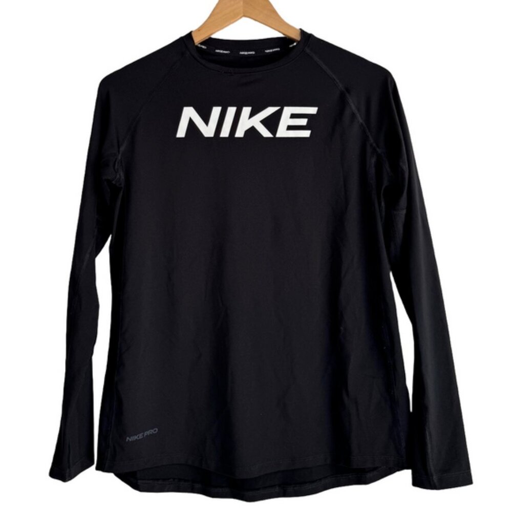 Nike DriFit Black Breathable Base Layer Long Sleeve Shirt Top Youth Boy XL